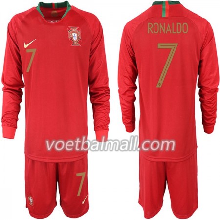 Goedkope Portugal RONALDO 7 Kids Thuistenue WK voetbal 2018 Lange Mouw Goedkope Portugal RONALDO 7 Kids Thuistenue WK voetbal 2018 Lange Mouw
